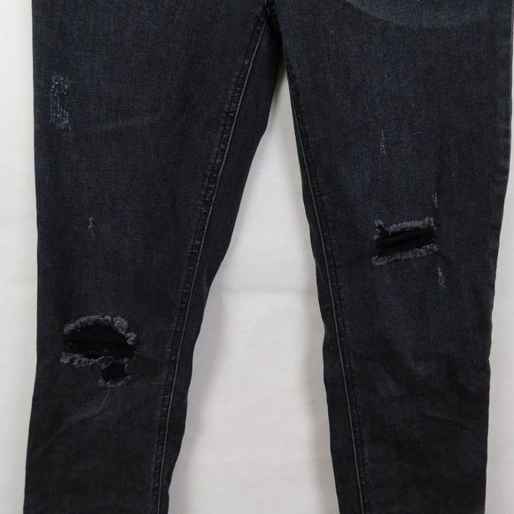 Free People Frayed Skinny Jeans Black 27 - Picture 3 of 10